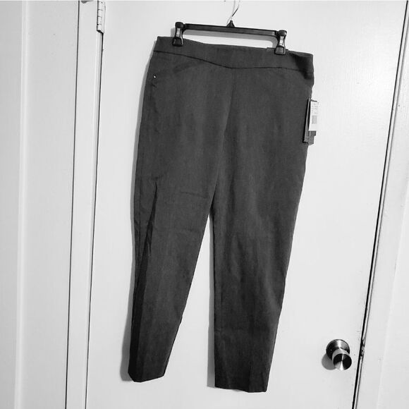 Briggs Gray Slimming Ankle Pants Size 10 - Picture 1 of 9